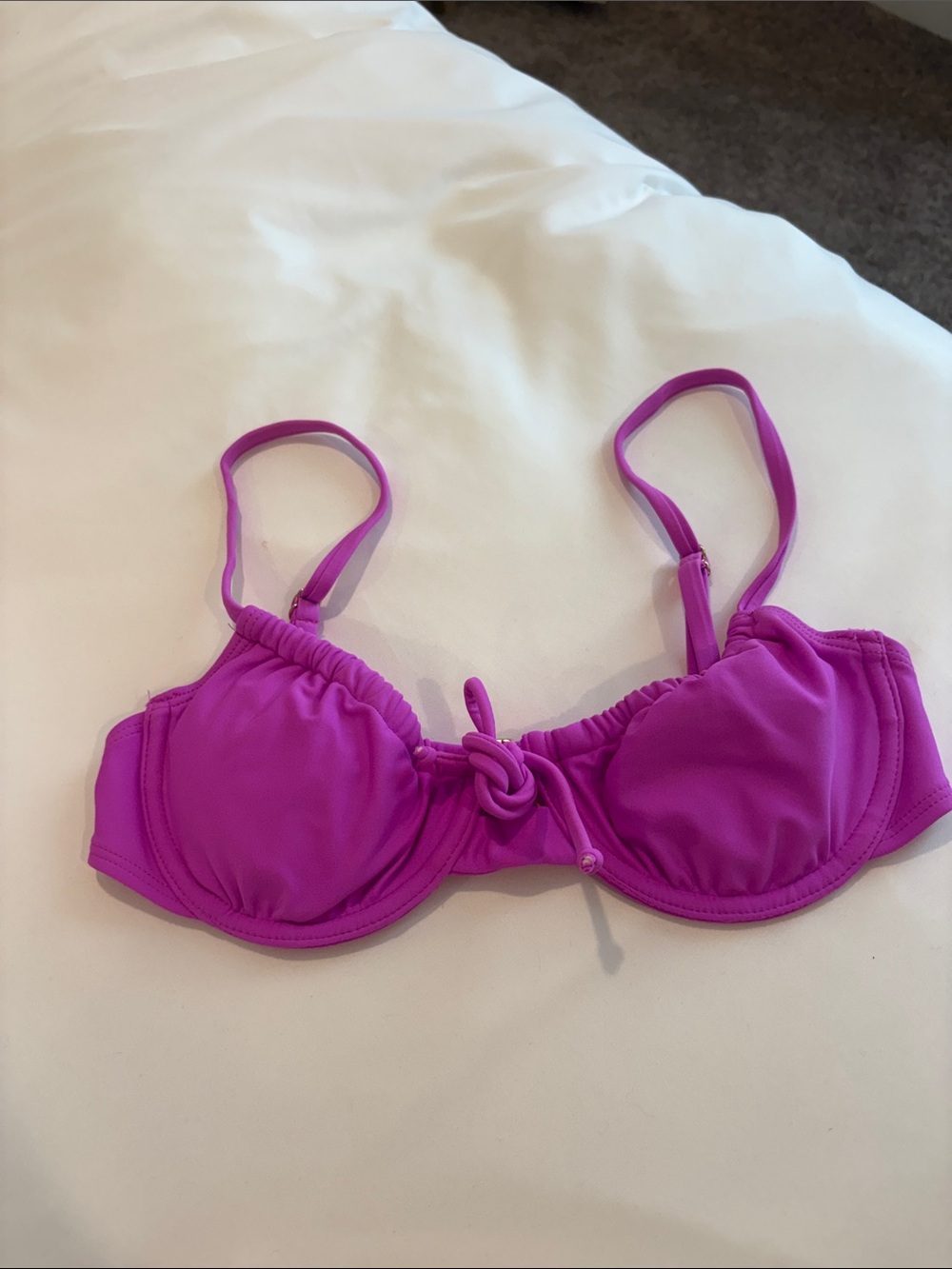 wild fable Bright Magenta Knotted Bikini Top (NEVER WORN)